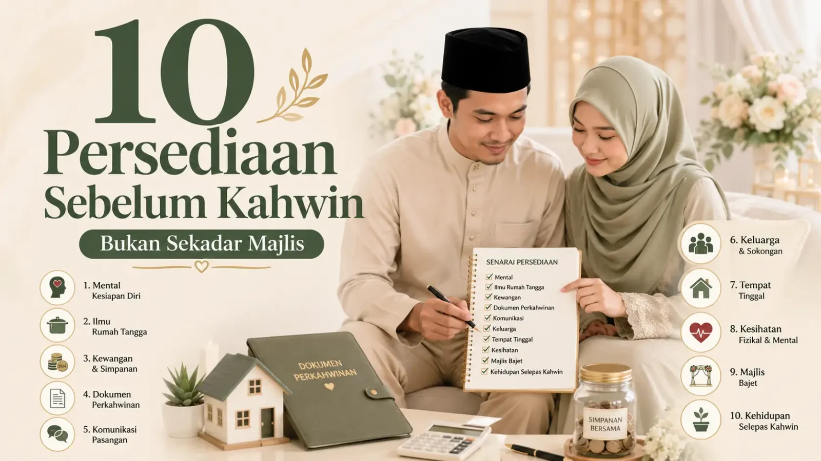 Persediaan Sebelum Kahwin Bukan Sekadar Majlis: 10 Perkara Penting Sebelum Nikah Persediaan Sebelum Kahwin Bukan Sekadar Majlis: 10 Perkara Penting Sebelum Nikah