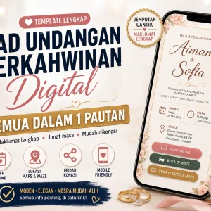 Kad Undangan Perkahwinan: Template Undangan Digital Lengkap untuk Majlis Kahwin