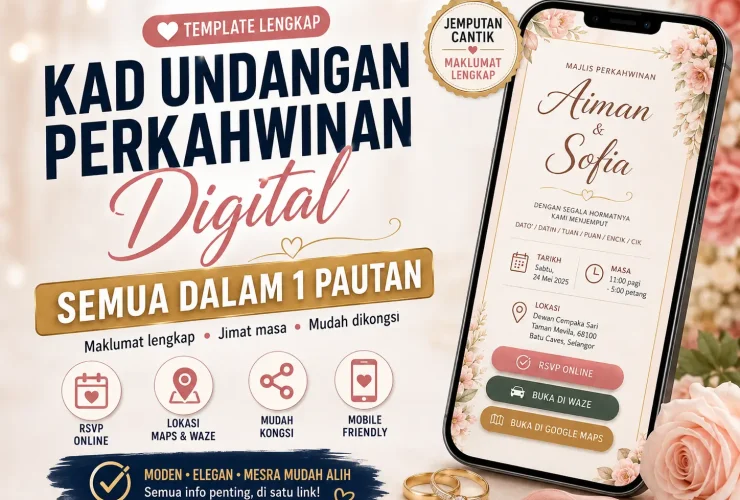 Kad Undangan Perkahwinan: Template Undangan Digital Lengkap untuk Majlis Kahwin
