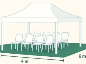 1 plong tenda berapa meter